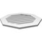 Ekena Millwork Octagonal Surface Mount PVC Gable Vent: Non-Functional, w/ 3-1/2"W x 1"P Standard Frame, 26"W x 26"H GVPOC26X2601SN - alternate 3